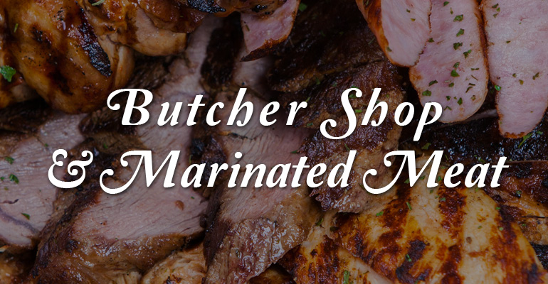 butcher shop & Marinated Beef