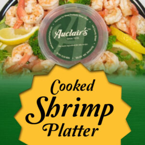 cooked shrimp platter