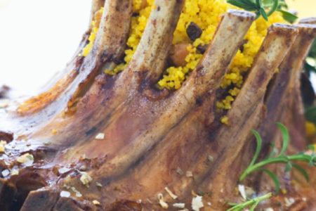 Crown Pork Roast With Apple Walnut Stuffing